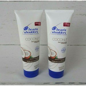Lot 2 Head & Shoulders Coconut Hair & Scalp Dandruff Conditioner Moisture 10.9oz